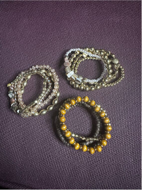 Plunder Gold Brown Bracelet Set